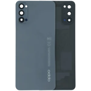 Back Cover Glass With Camera Lens For OPPO Reno 4 5G CPH2091 (Genuine) (Black)