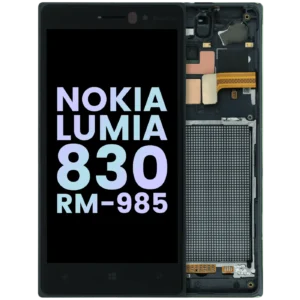 LCD Assembly With Frame For Nokia Lumia 830 RM-985 (Genuine) (Black)