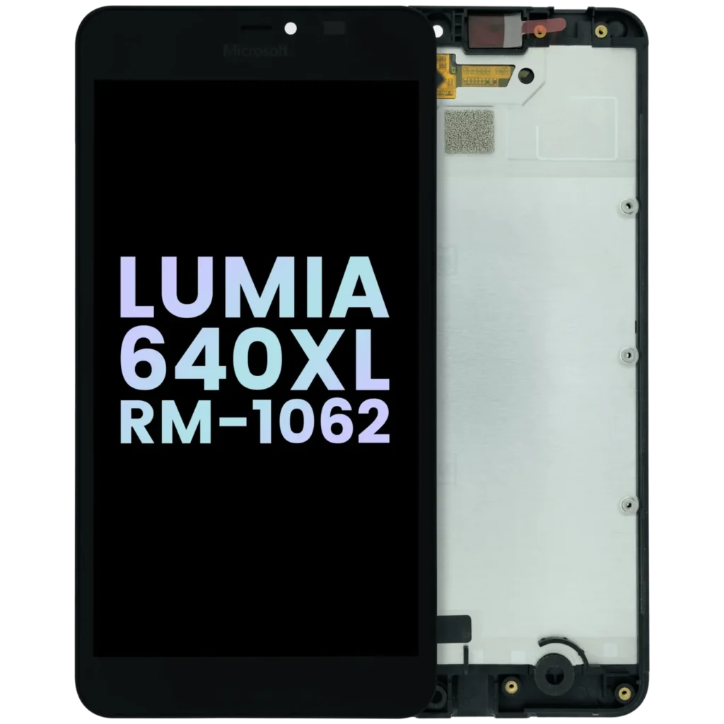 LCD Assembly With Frame For Microsoft Lumia 640XL RM-1062 (Genuine) (Black)