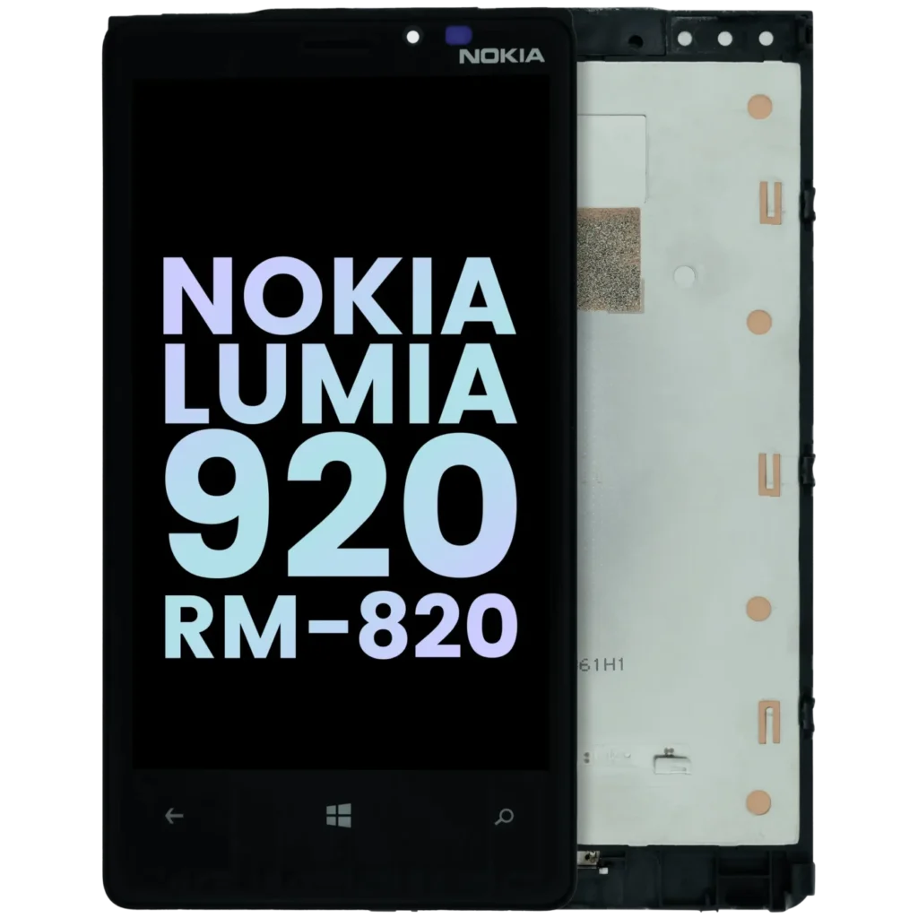 LCD Assembly With Frame For Nokia Lumia 920 RM-820 (Genuine) (Black)