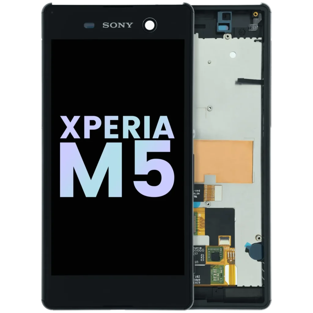 LCD Assembly With Frame For Sony Xperia M5 E5603 (Genuine) (Black)
