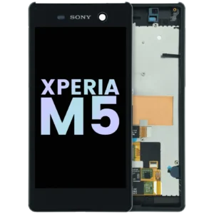 LCD Assembly With Frame For Sony Xperia M5 E5603 (Genuine) (Black)