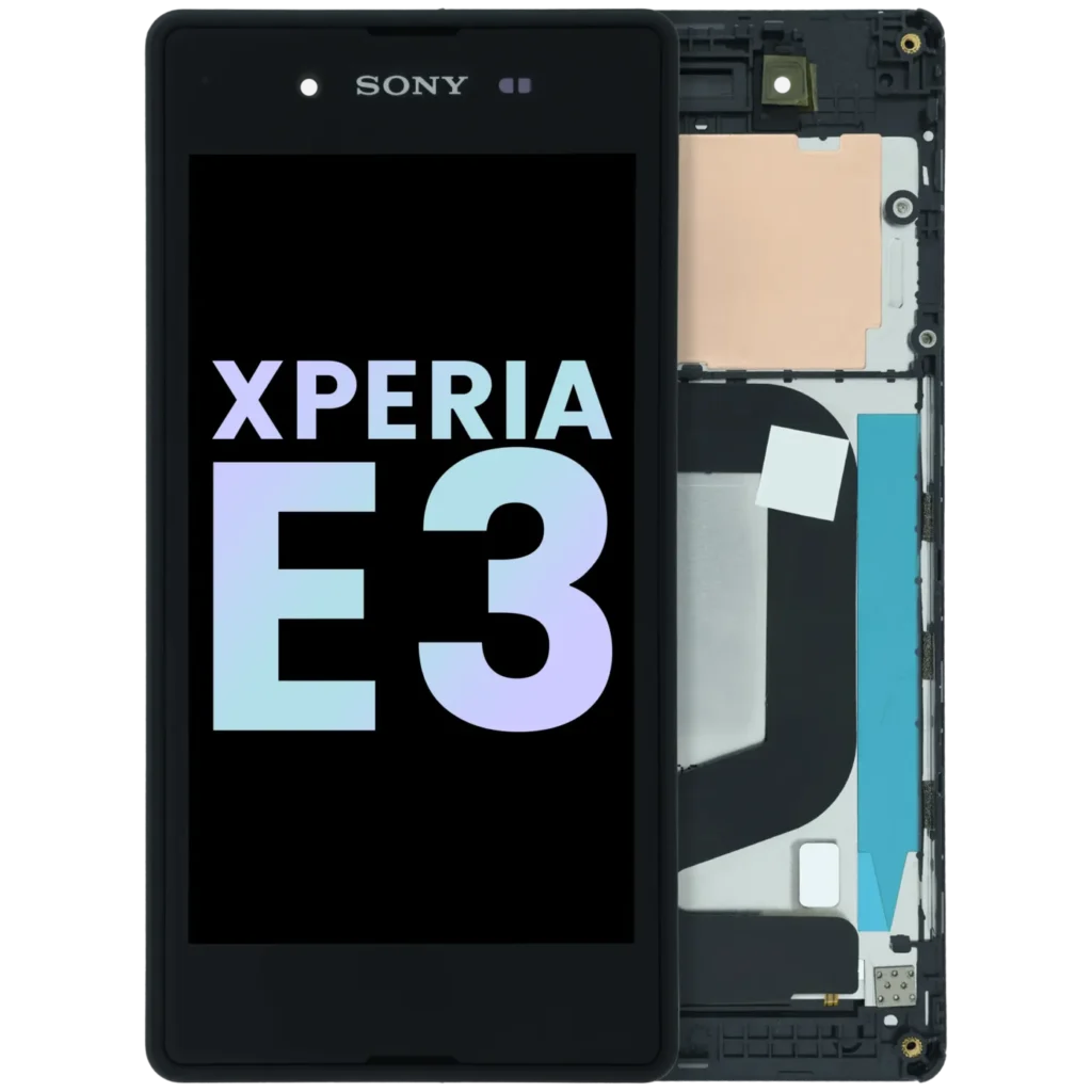 LCD Assembly With Frame For Sony Xperia E3 D2202 (Genuine) (Black)