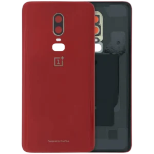 Back Cover Glass With Camera Lens For OnePlus 6 (Genuine) (Red)