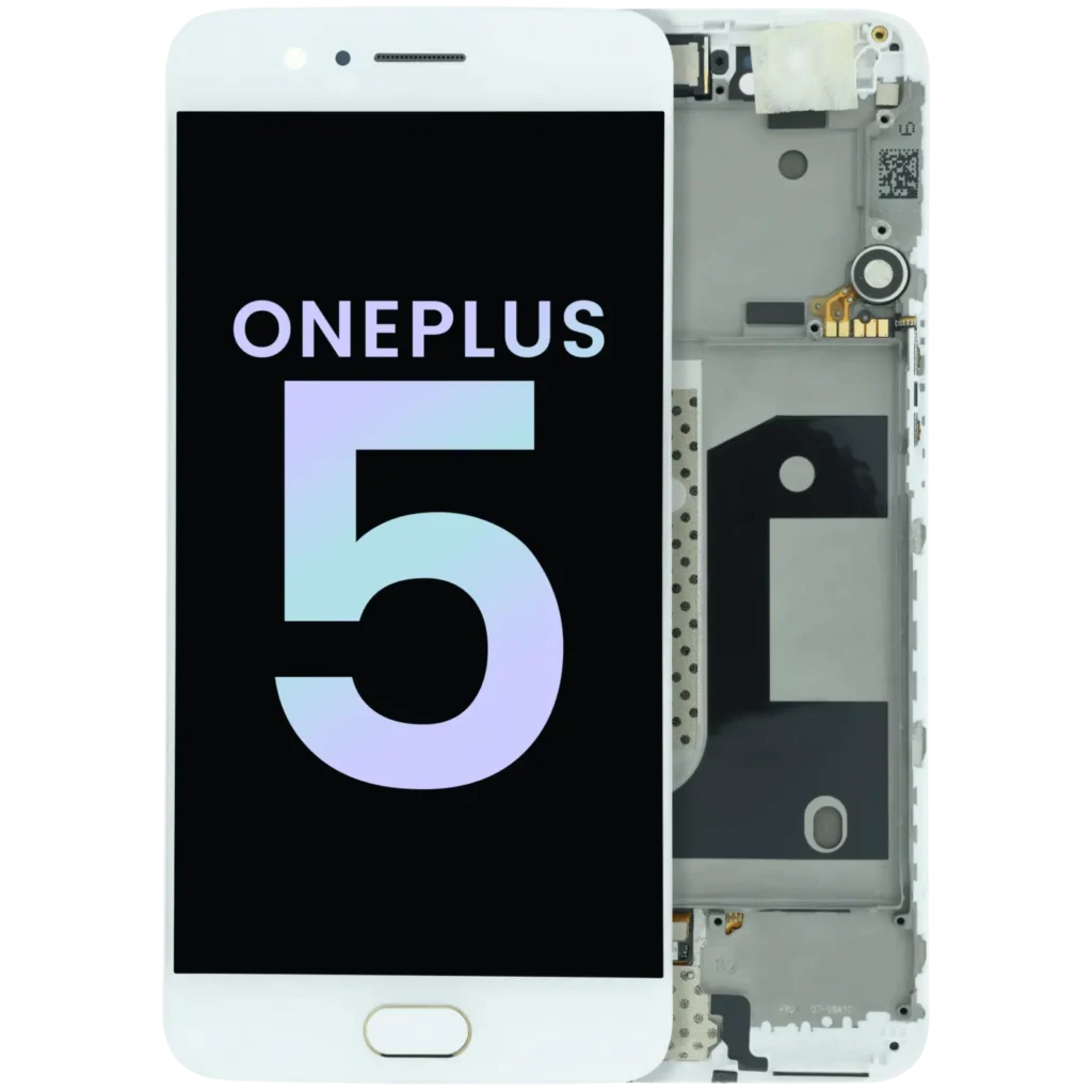 OLED With Frame For OnePlus 5 (Genuine) (White)