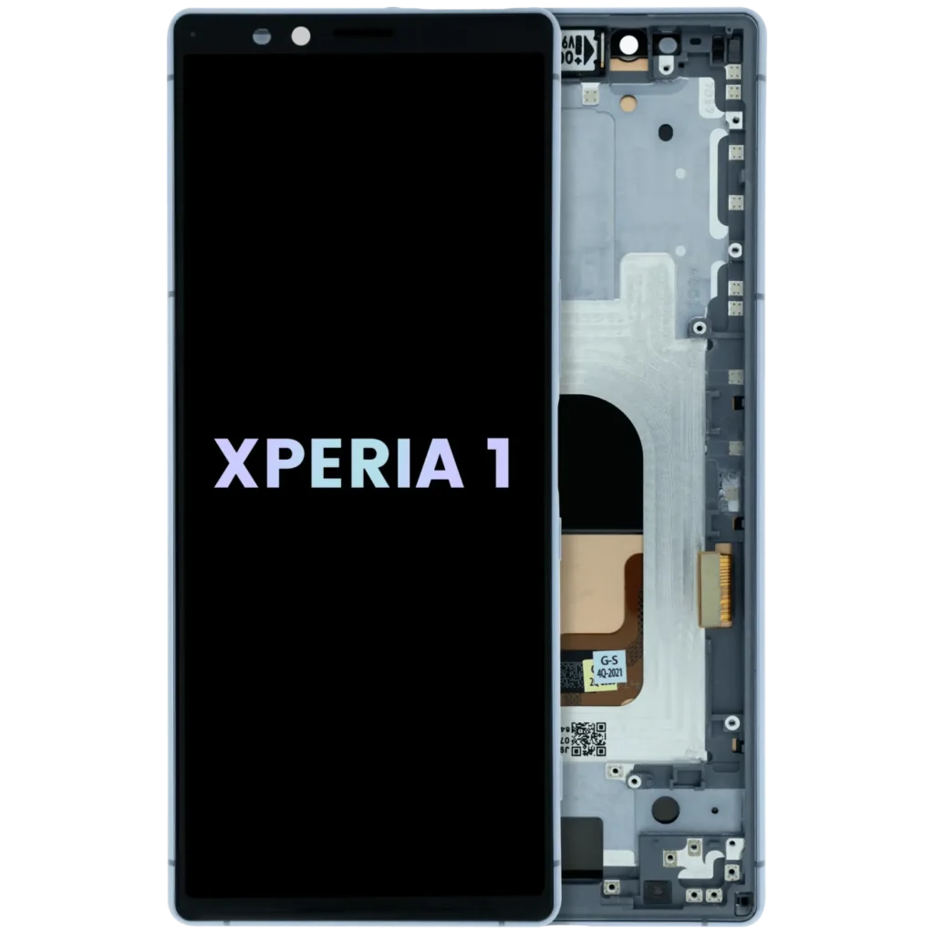 OLED Assembly With Frame for Sony Xperia 1 (Genuine) (Gray)
