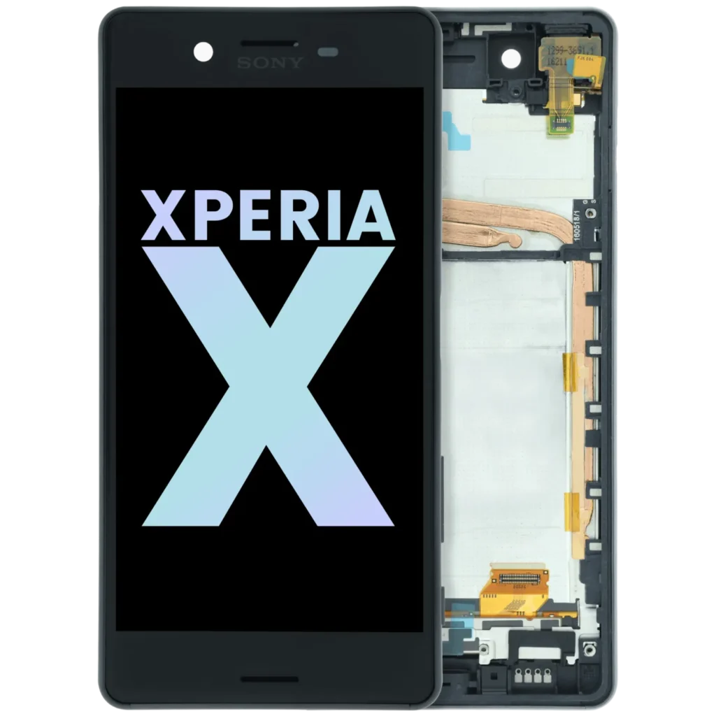 LCD Assembly With Frame For Sony Xperia X (Genuine) (Black)