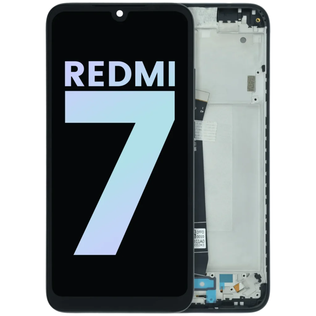 LCD Assembly With Frame Compatible For Xiaomi Redmi 7 (Genuine) (Black)