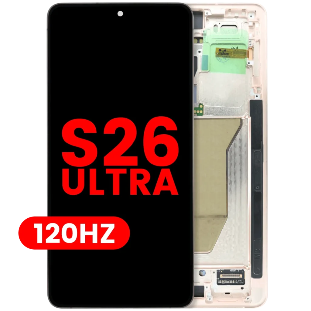 OLED Assembly With Frame For Samsung Galaxy S26 Ultra 5G (US & International Version) (Aftermarket Plus) (120Hz) (Silver Shadow)