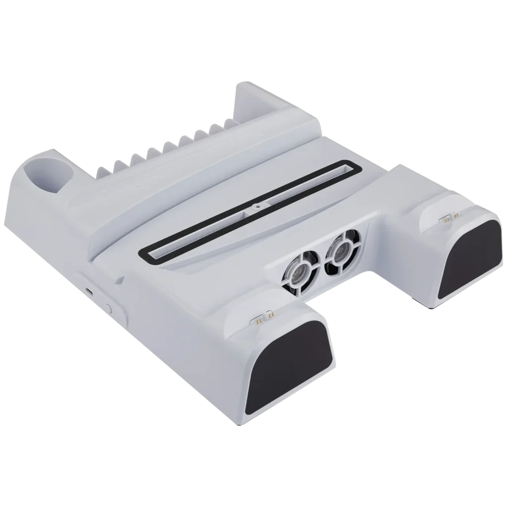 DOBE TP5-3532D Multifunctional Cooling & Charging Stand For PlayStation 5 / PlayStation 5 Slim / PlayStation 5 Pro (White)