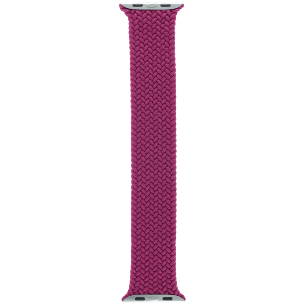 Apple Braided Solo Loop Band for Apple Watch 44MM / 45MM / 46MM / 49MM (Size 8, Medium) (OEM Brand New, Retail Packaging) (Magenta)