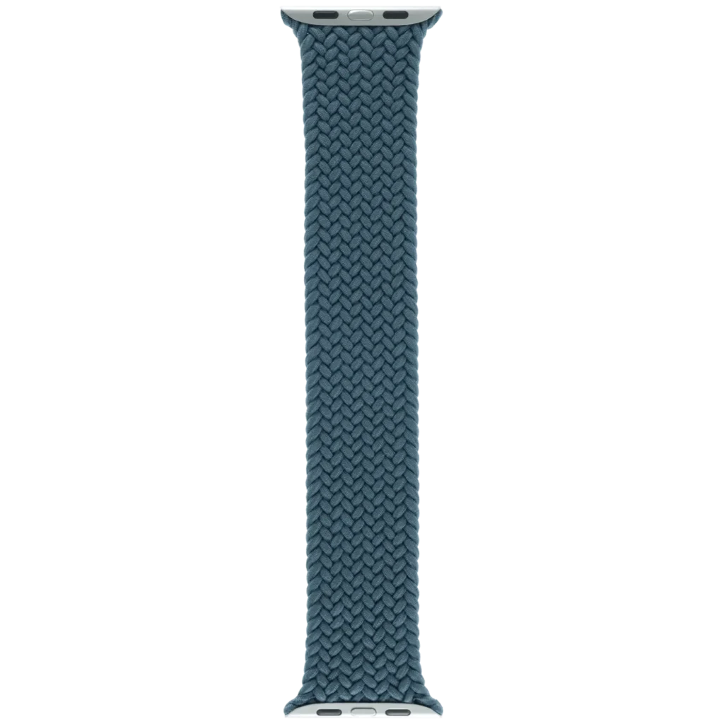 Apple Braided Solo Loop Band for Apple Watch 44MM / 45MM / 46MM / 49MM (Size 6, Medium) (OEM Brand New, Retail Packaging) (Lake Green)