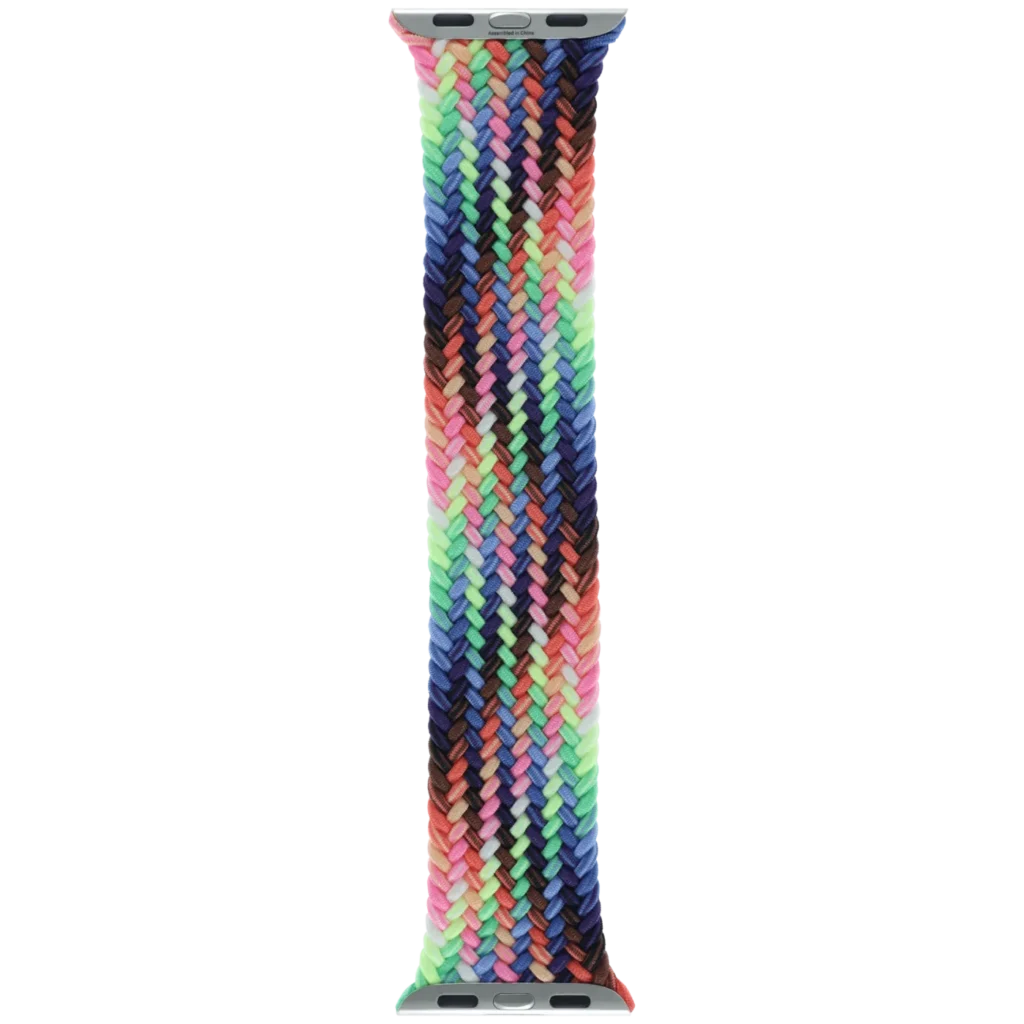 Apple Braided Solo Loop Band for Apple Watch 38MM / 40MM / 41MM / 42MM (Size 3, Small) (OEM Brand New, Retail Packaging) (Pride Edition)