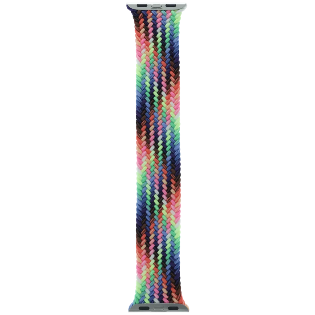 Apple Braided Solo Loop Band for Apple Watch 38MM / 40MM / 41MM / 42MM (Size 8, Medium) (OEM Brand New, Retail Packaging) (Pride Edition)