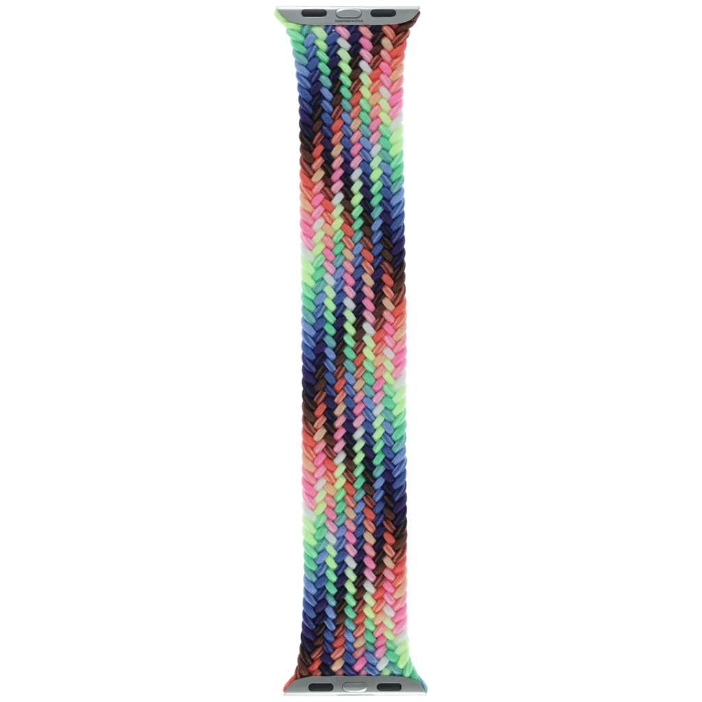 Apple Braided Solo Loop Band for Apple Watch 38MM / 40MM / 41MM / 42MM (Size 6, Medium) (OEM Brand New, Retail Packaging) (Pride Edition)