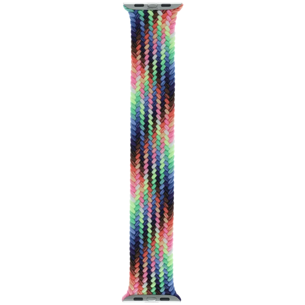Apple Braided Solo Loop Band for Apple Watch 44MM / 45MM / 46MM / 49MM (Size 9, Large) (OEM Brand New, Retail Packaging) (Pride Edition)