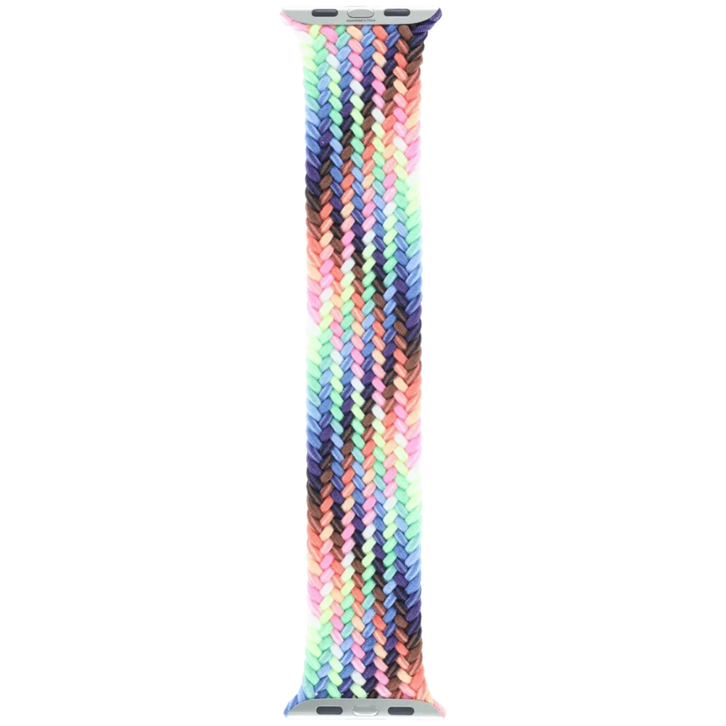 Apple Braided Solo Loop Band for Apple Watch 44MM / 45MM / 46MM / 49MM (Size 6, Medium) (OEM Brand New, Retail Packaging) (Pride Edition)