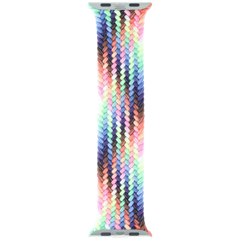 Apple Braided Solo Loop Band for Apple Watch 44MM / 45MM / 46MM / 49MM (Size 1, Small) (OEM Brand New, Retail Packaging) (Pride Edition)