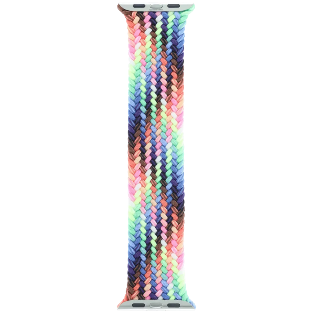 Apple Braided Solo Loop Band for Apple Watch 44MM / 45MM / 46MM / 49MM (Size 3, Small) (OEM Brand New, Retail Packaging) (Pride Edition)