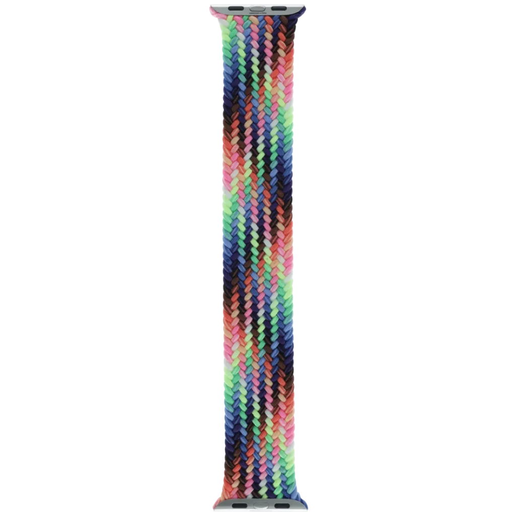 Apple Braided Solo Loop Band for Apple Watch 44MM / 45MM / 46MM / 49MM (Size 11, Large) (OEM Brand New, Retail Packaging) (Pride Edition)