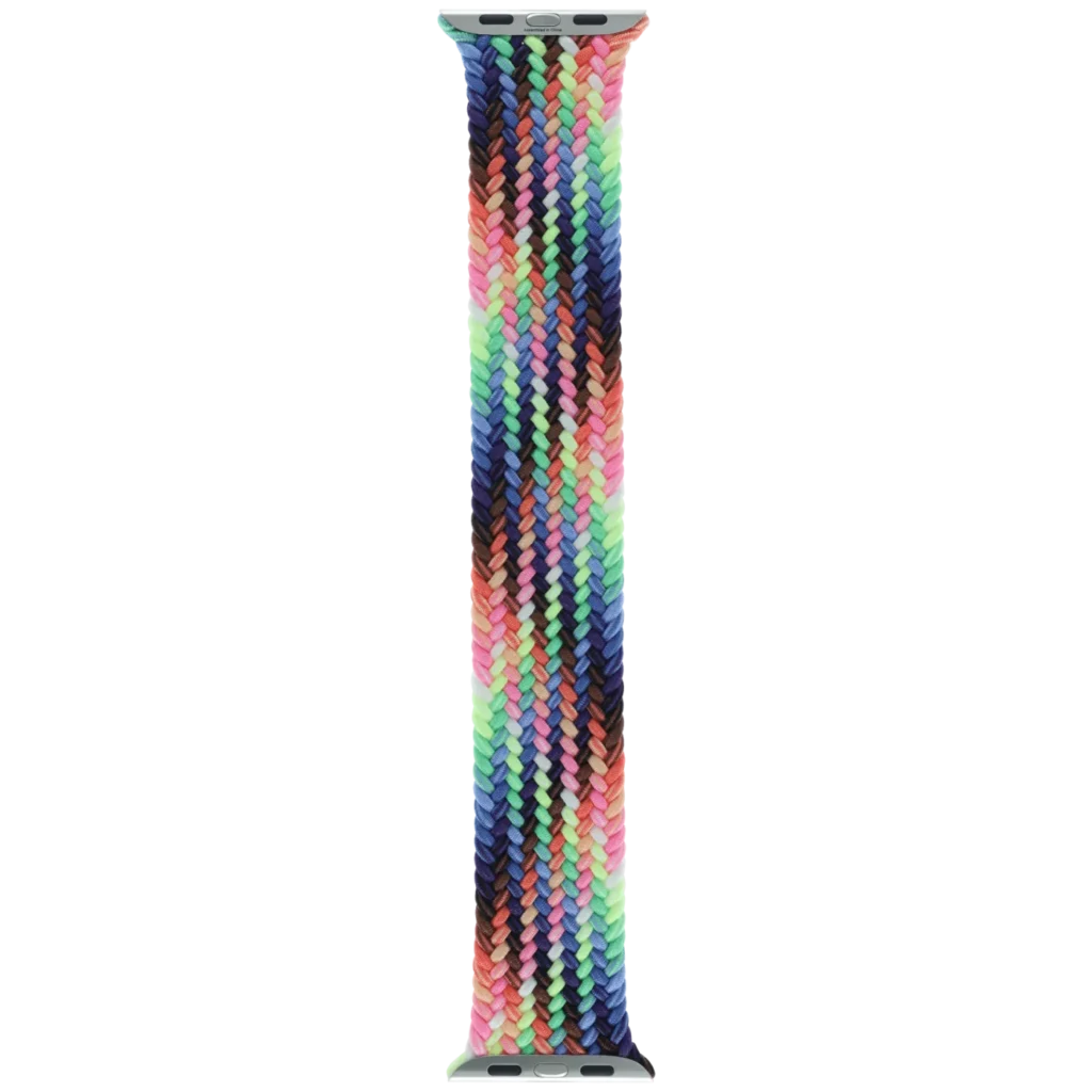 Apple Braided Solo Loop Band for Apple Watch 44MM / 45MM / 46MM / 49MM (Size 10, Large) (OEM Brand New, Retail Packaging) (Pride Edition)