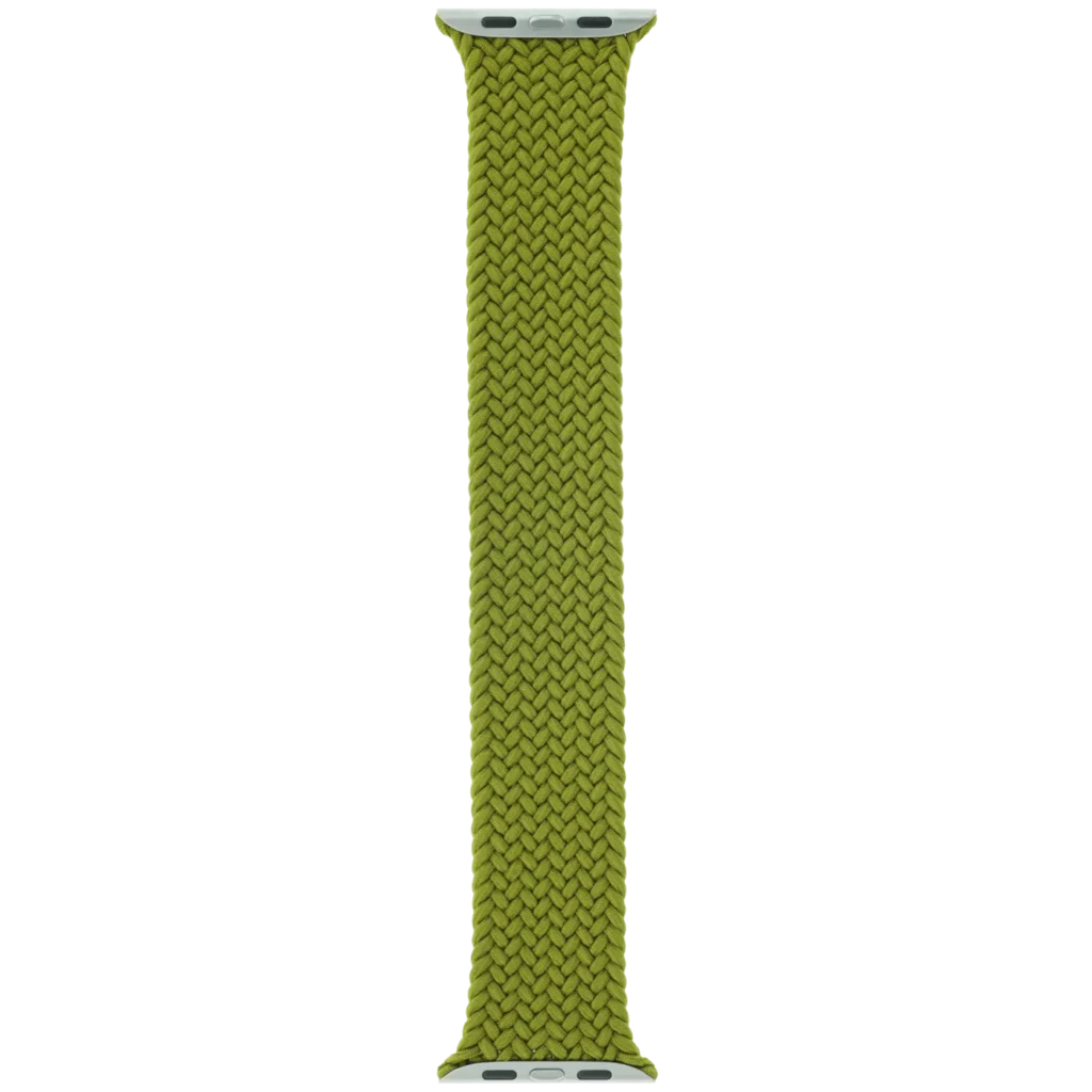 Apple Braided Solo Loop Band for Apple Watch 44MM / 45MM / 46MM / 49MM (Size 9, Large) (OEM Brand New, Retail Packaging) (Chartreuse)