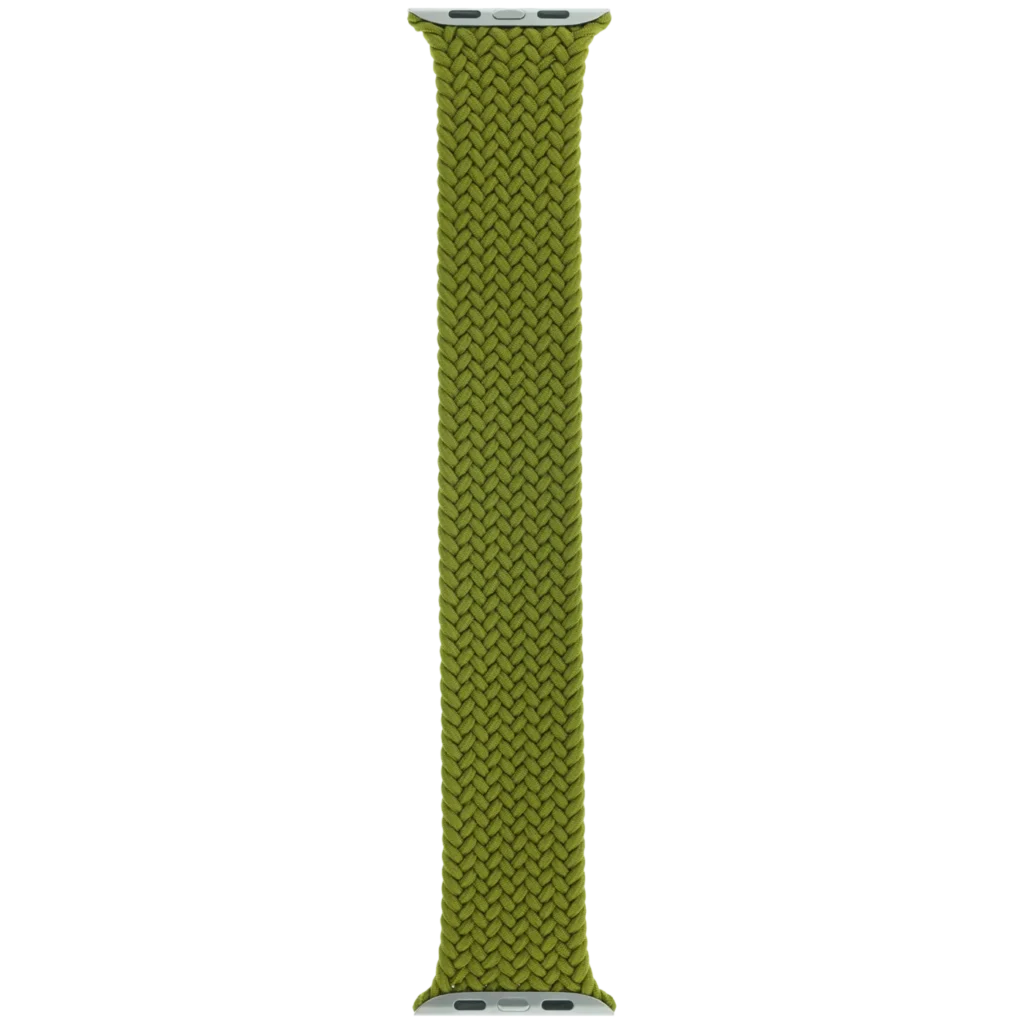 Apple Braided Solo Loop Band for Apple Watch 44MM / 45MM / 46MM / 49MM (Size 10, Large) (OEM Brand New, Retail Packaging) (Chartreuse)