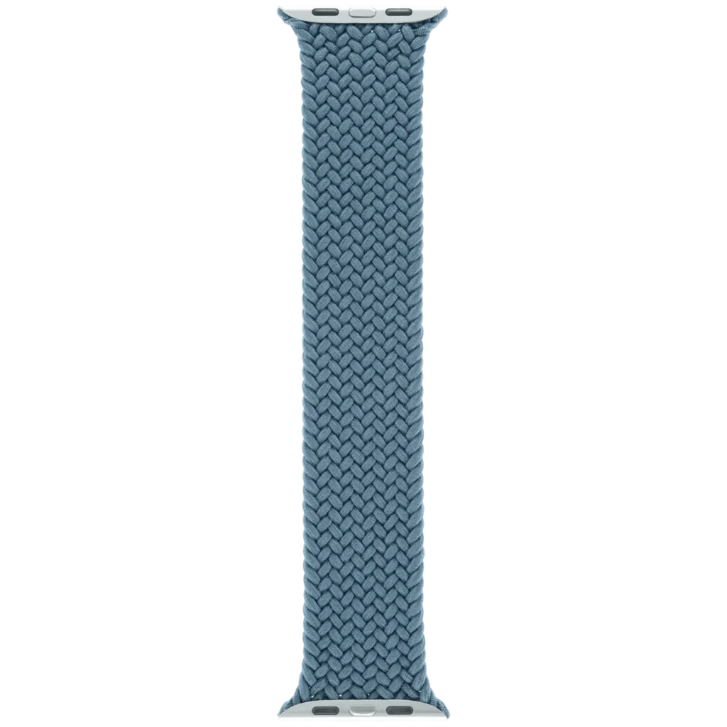 Apple Braided Solo Loop Band for Apple Watch 44MM / 45MM / 46MM / 49MM (Size 5, Medium) (OEM Brand New, Retail Packaging) (Lake Green)