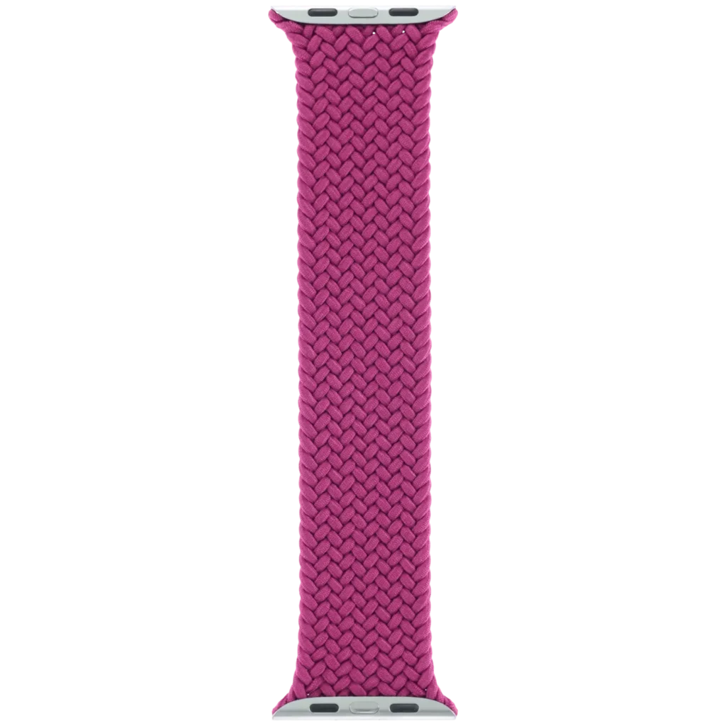 Apple Braided Solo Loop Band for Apple Watch 44MM / 45MM / 46MM / 49MM (Size 3, Small) (OEM Brand New, Retail Packaging) (Magenta)
