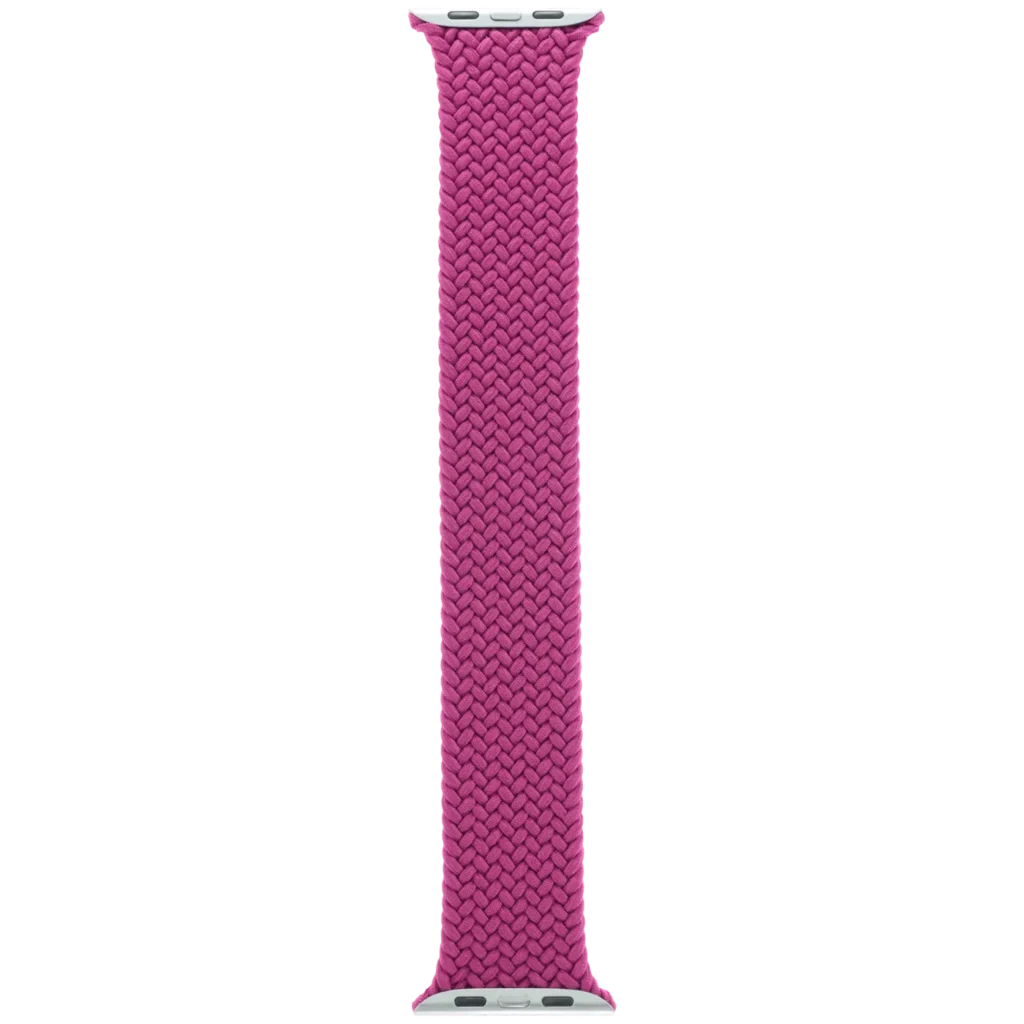 Apple Braided Solo Loop Band for Apple Watch 44MM / 45MM / 46MM / 49MM (Size 10, Large) (OEM Brand New, Retail Packaging) (Magenta)