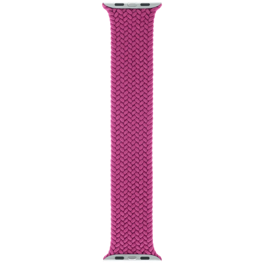 Apple Braided Solo Loop Band for Apple Watch 44MM / 45MM / 46MM / 49MM (Size 6, Medium) (OEM Brand New, Retail Packaging) (Magenta)