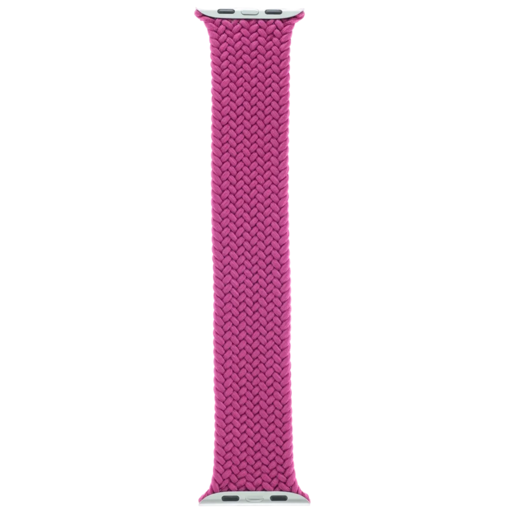 Apple Braided Solo Loop Band for Apple Watch 44MM / 45MM / 46MM / 49MM (Size 7, Medium) (OEM Brand New, Retail Packaging) (Magenta)