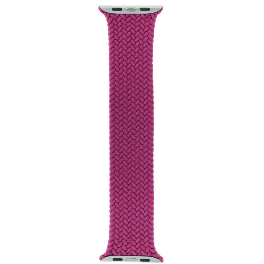 Apple Braided Solo Loop Band for Apple Watch 44MM / 45MM / 46MM / 49MM (Size 4, Small) (OEM Brand New, Retail Packaging) (Magenta)