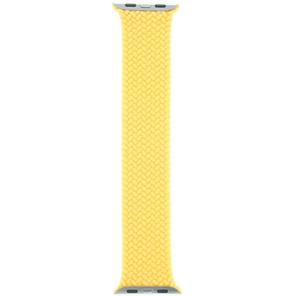 Apple Braided Solo Loop Band for Apple Watch 44MM / 45MM / 46MM / 49MM (Size 5, Medium) (OEM Brand New, Retail Packaging) (Sunshine)