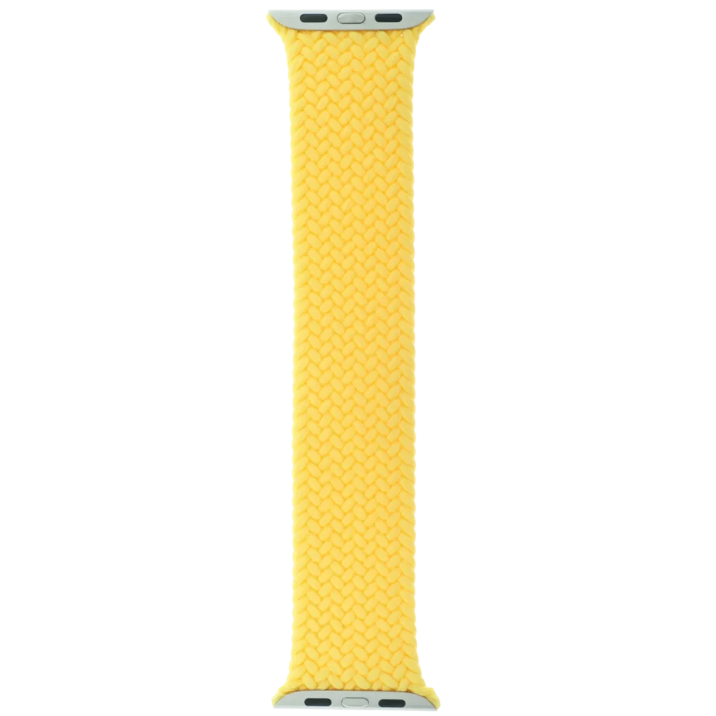 Apple Braided Solo Loop Band for Apple Watch 44MM / 45MM / 46MM / 49MM (Size 4, Small) (OEM Brand New, Retail Packaging) (Sunshine)