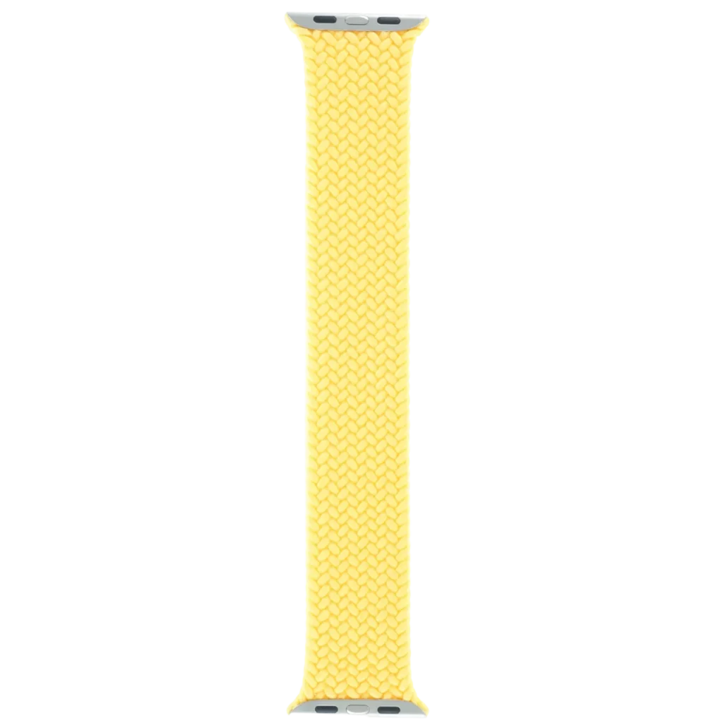 Apple Braided Solo Loop Band for Apple Watch 44MM / 45MM / 46MM / 49MM (Size 9, Large) (OEM Brand New, Retail Packaging) (Sunshine)