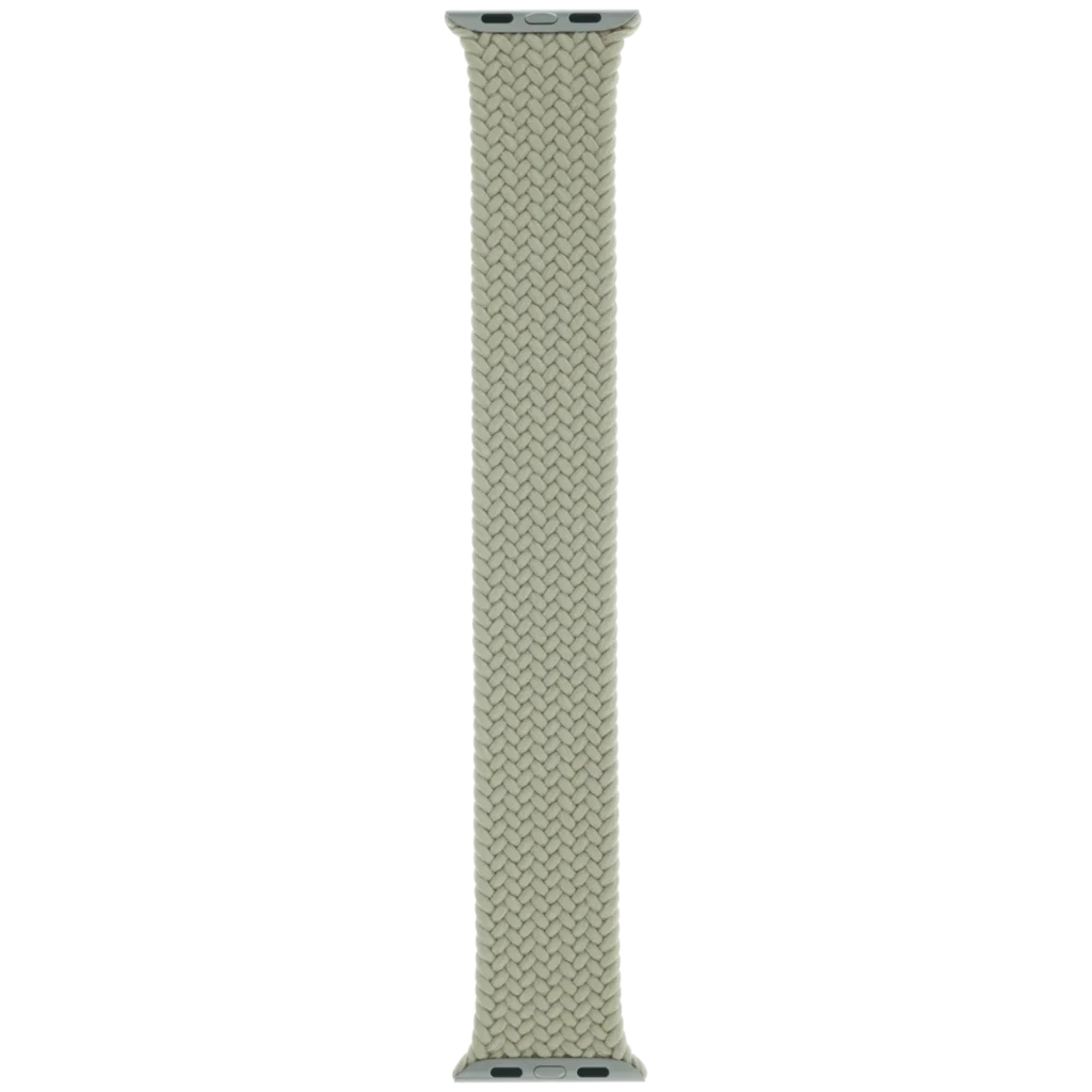 Apple Braided Solo Loop Band for Apple Watch 44MM / 45MM / 46MM / 49MM (Size 12, Large) (OEM Brand New, Retail Packaging) (Beige)