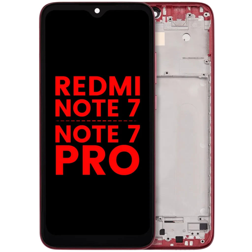 LCD Assembly With Frame For Xiaomi Redmi Note 7 / 7 Pro (Aftermarket Plus) (Nebula Red)