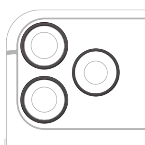 Back Camera Bezel Ring Only For iPhone 18 Pro / 18 Pro Max (Black) (3 Piece Set)