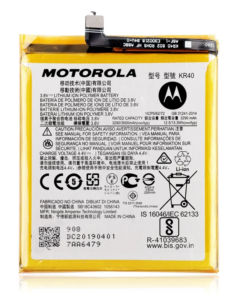 Replacement Battery For Motorola One Action (XT2013-1 / XT2013-2 / XT2013-4 / 2019) (KR40) (Genuine OEM)