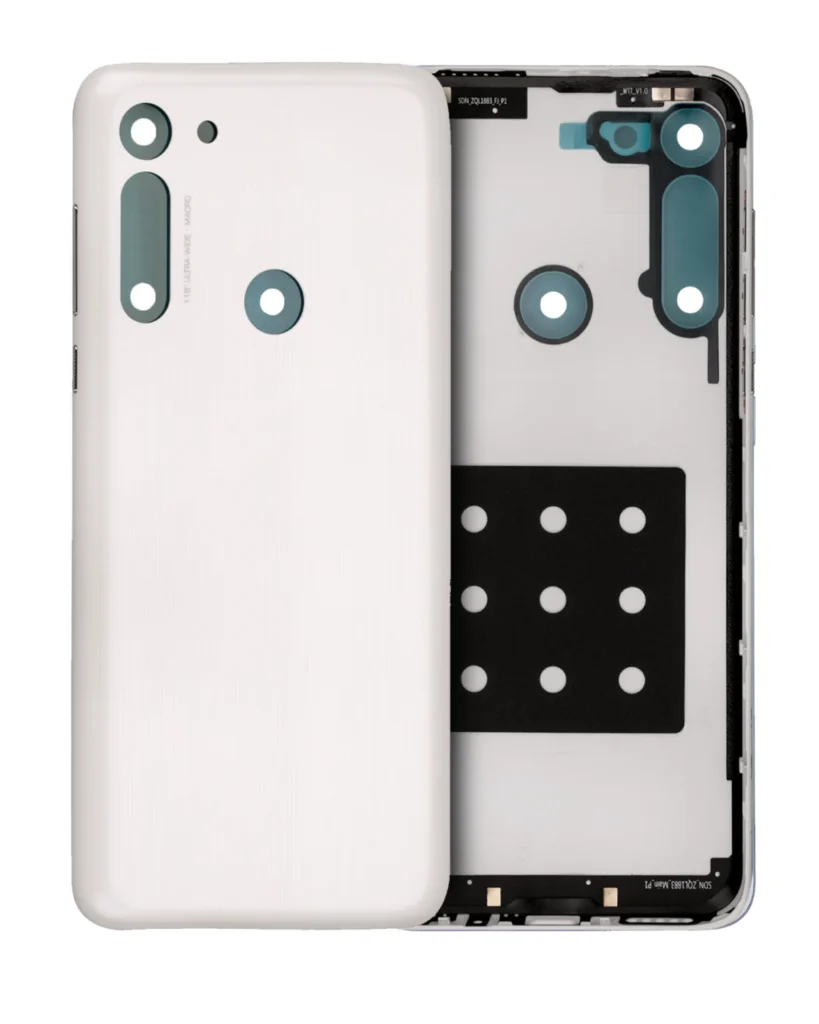 Back cover Glass For Motorola Moto G8 (XT2045-1 / 2020) (White Prism)