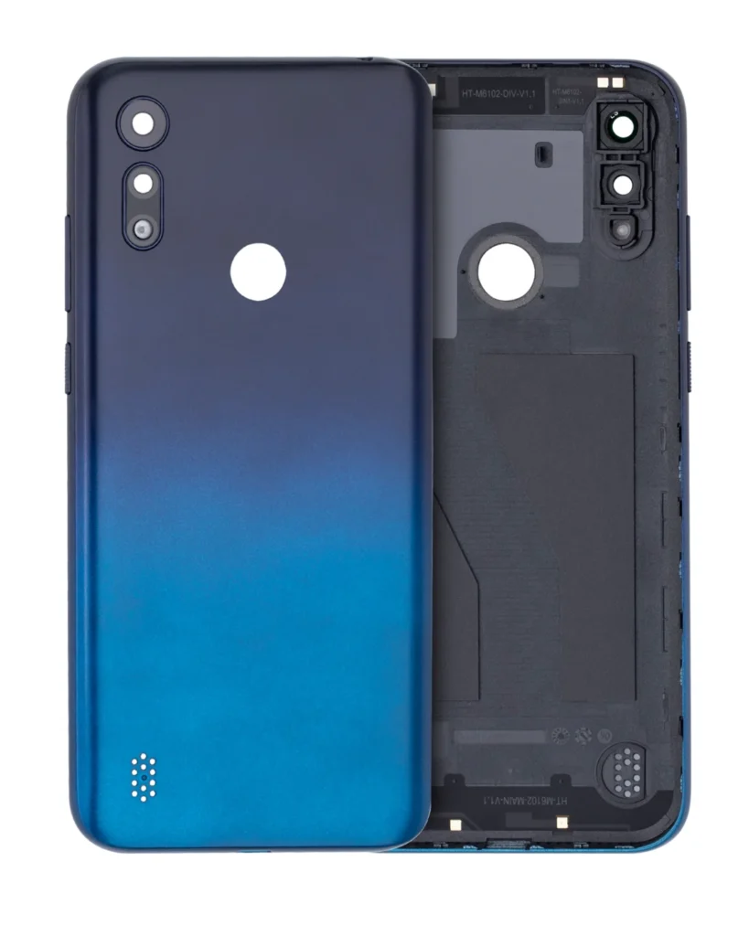 Back cover Glass For Motorola Moto E6S (XT2053 / 2020) (Peacock Blue)