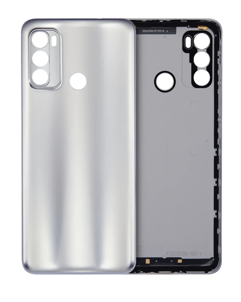 Back cover Glass For Motorola Moto G40 Fusion (XT2147-1 / 2021) (Silver)