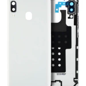 Back Cover Glass With Camera Lens For Samsung Galaxy A20E (A202 / 2019) (Service Pack) (White)