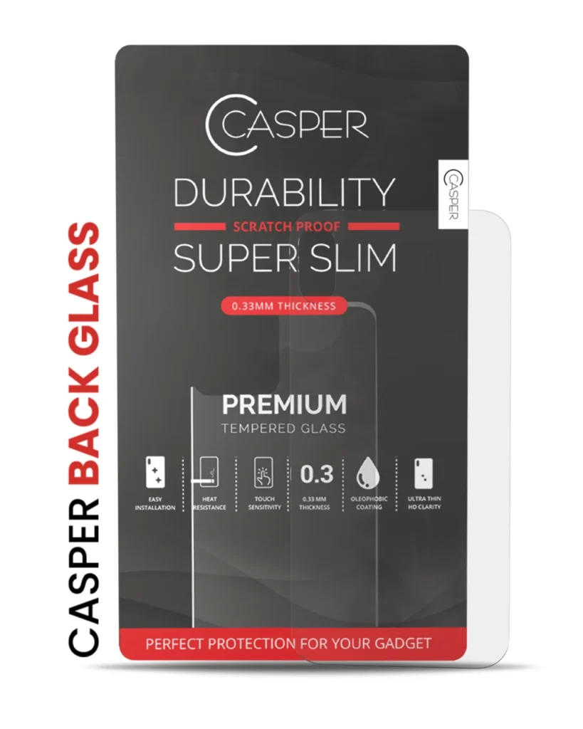 Casper Tempered Glass (Back Glass) for iPhone XR (Retail Packaging) (Clear)
