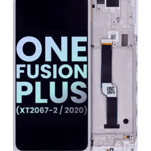 LCD Assembly With Frame For Motorola One Fusion Plus (XT2067/ 2020) (Genuine OEM) (White)