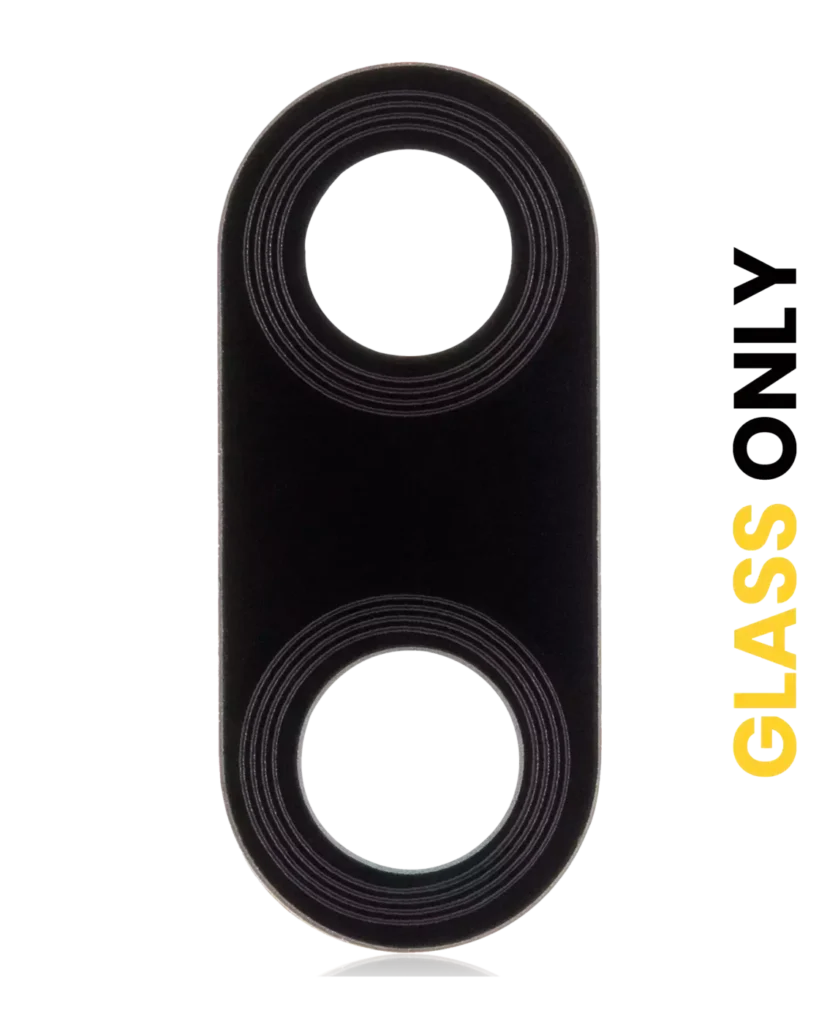 Back Camera Lens (Glass Only) With Adhesive For Motorola Moto E6s (XT2053-1 / XT2053-2 / 2020) / E6i (XT2053-5 / 2021) (Black)