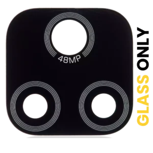 Back Camera Lens (Glass Only) With Adhesive For Motorola Moto E7 (XT2095 / 2020) (Black)