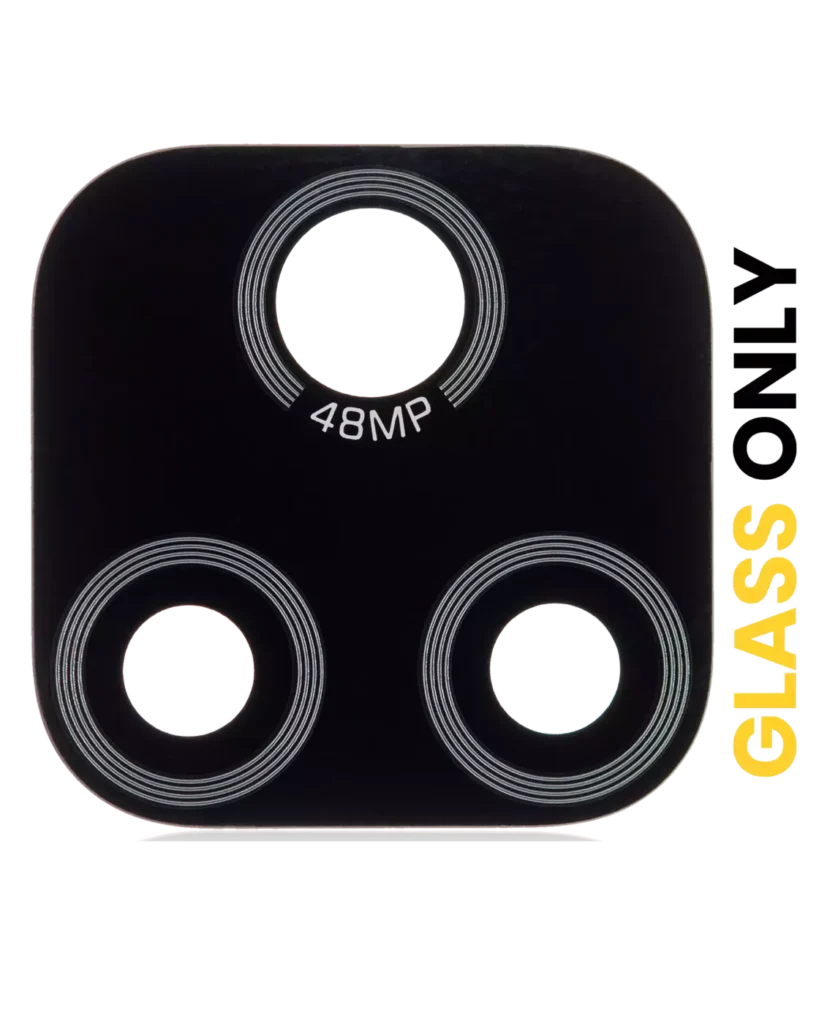 Back Camera Lens (Glass Only) With Adhesive For Motorola Moto E7 (XT2095 / 2020) (Black)