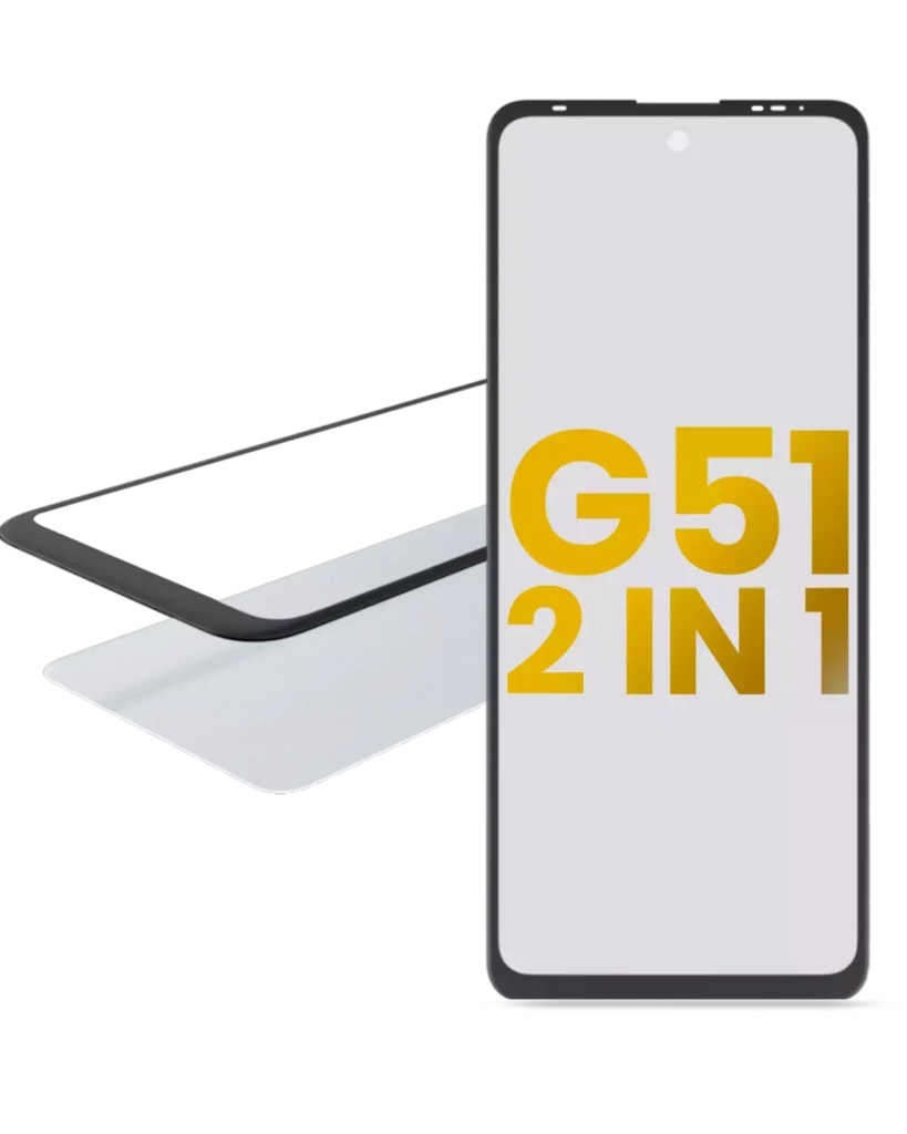 2 in 1 Front Glass With OCA Pre-Installed For Motorola Moto G51 5G (XT2171 / 2021)